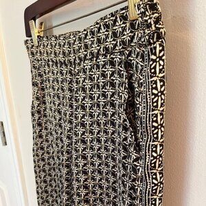 MAX STUDIO | Ankle Palazzo Pants Pull On Elastic Back Waist